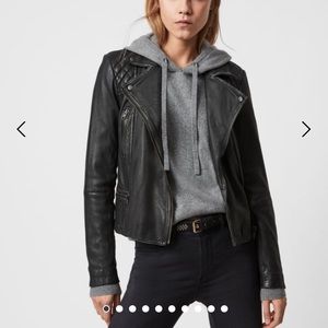 All saints cargo leather jacket
